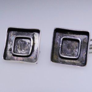 Industrial look sterling silver cuff links, NWOT